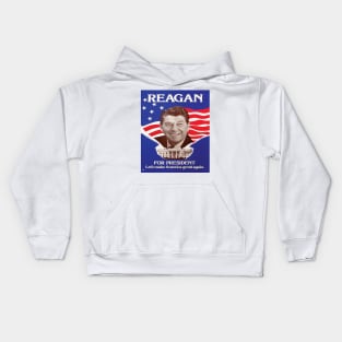 Ronald Reagan Lets Make America Great Again Kids Hoodie